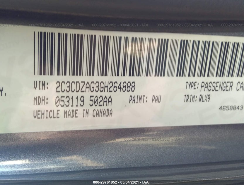 2C3CDZAG3GH264888