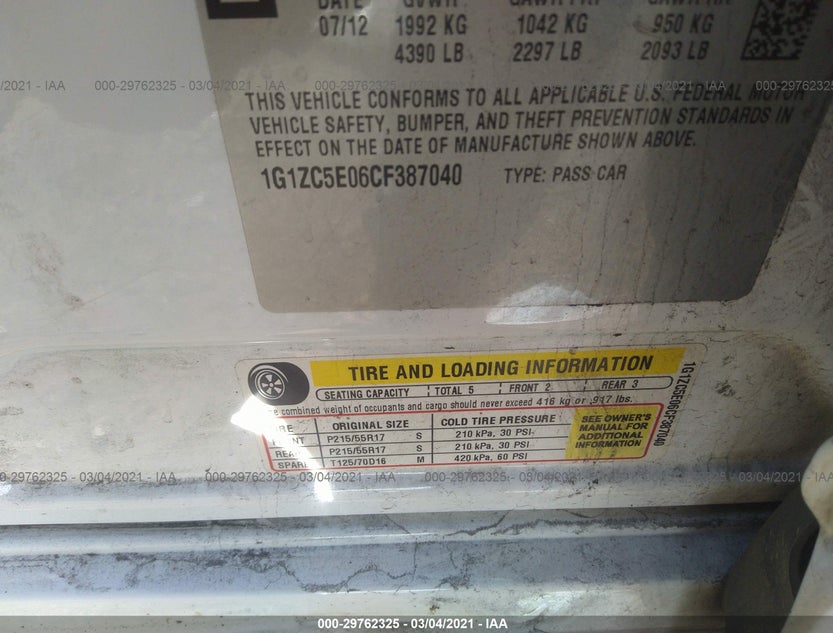 1G1ZC5E06CF387040