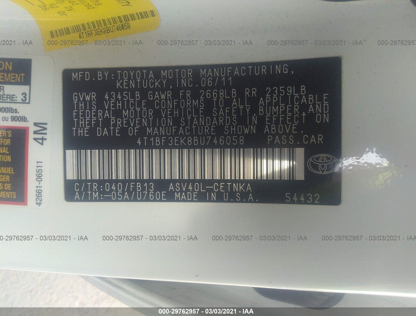 4T1BF3EK8BU746058