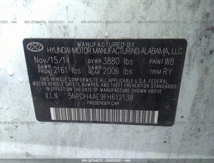 5NPDH4AE9FH612138