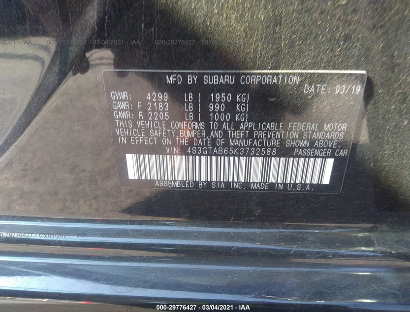 4S3GTAB65K3732588