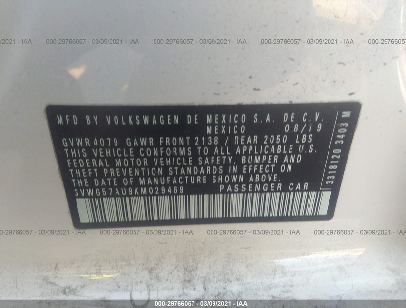 3VWG57AU9KM029469