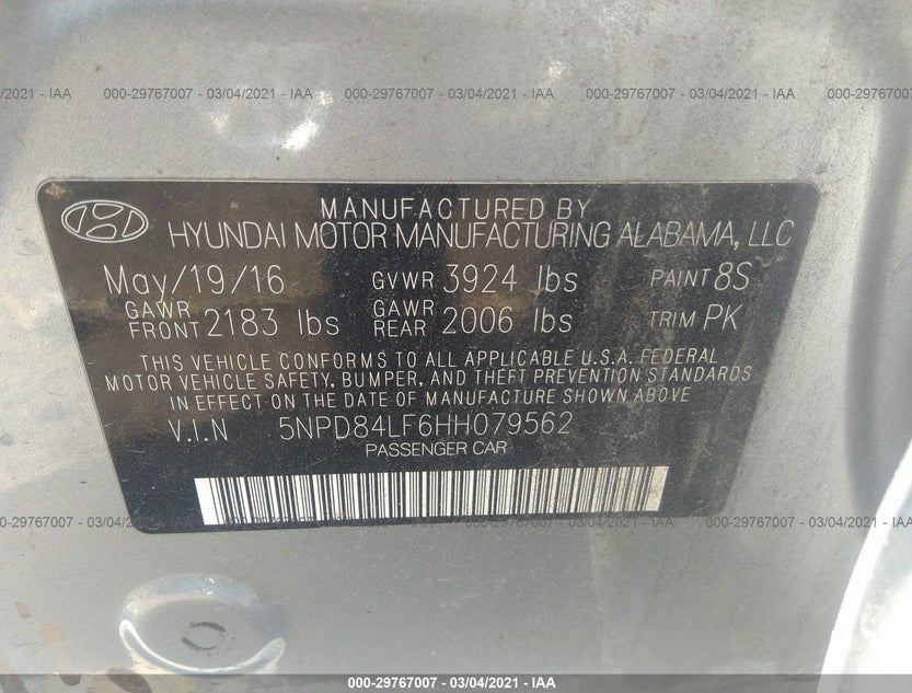 5NPD84LF6HH079562