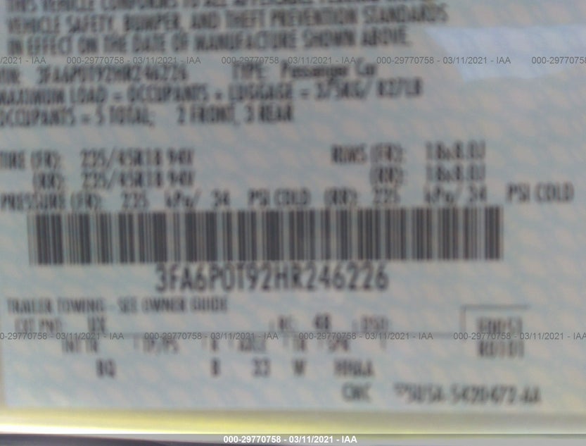 3FA6P0T92HR246226