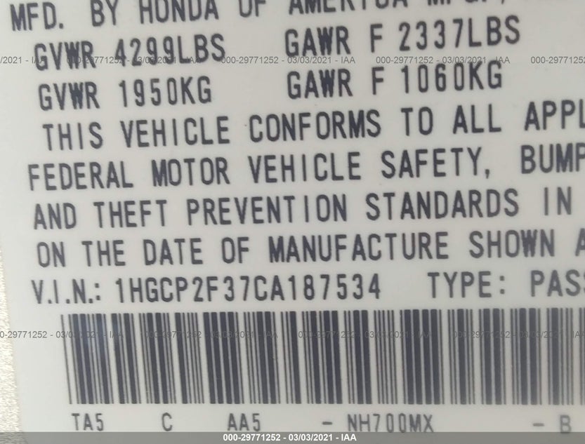 1HGCP2F37CA187534