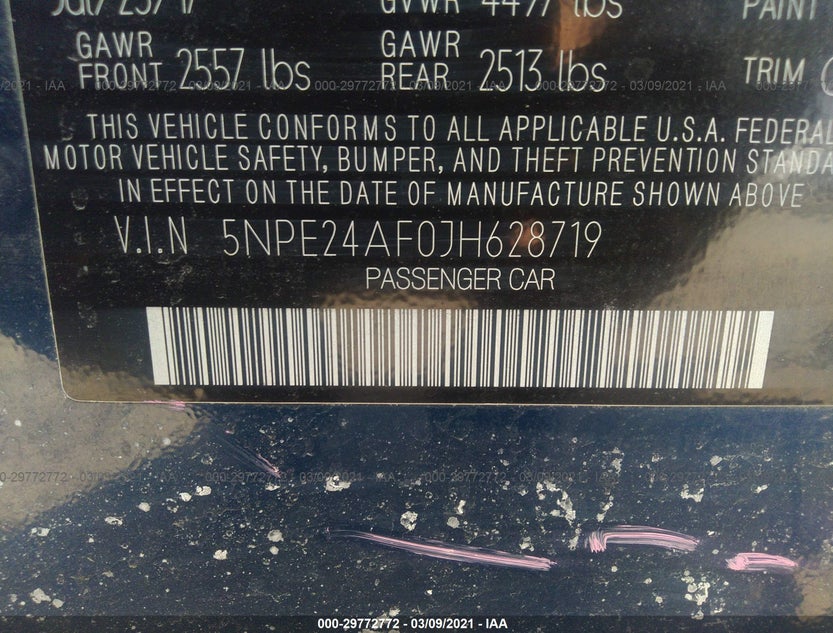5NPE24AF0JH628719