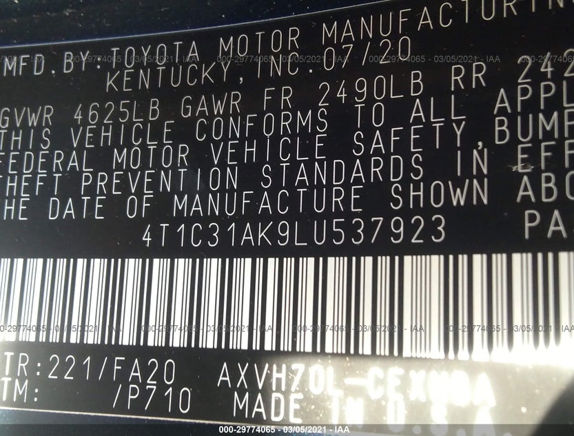 4T1C31AK9LU537923