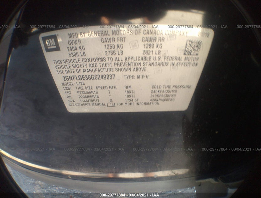 2GNFLGE38G6249037