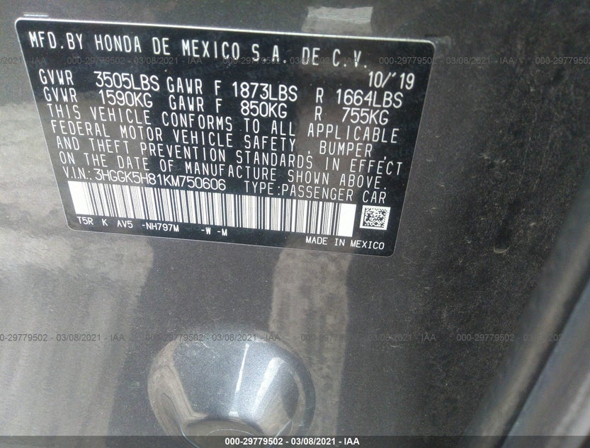 3HGGK5H81KM750606