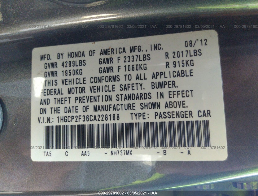 1HGCP2F36CA228168