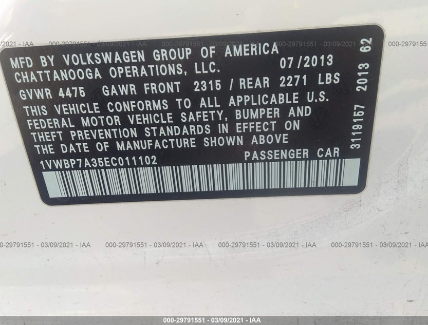 1VWBP7A35EC011102