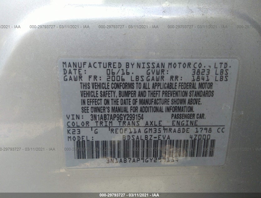 3N1AB7AP9GY299154