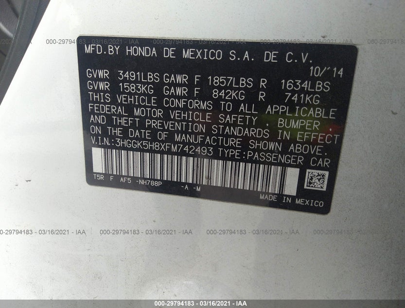 3HGGK5H8XFM742493