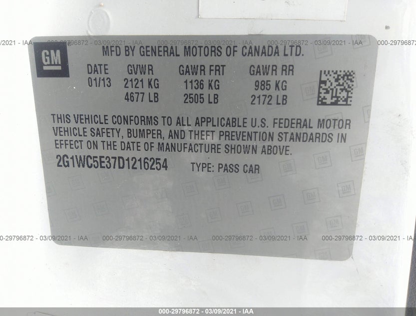 2G1WC5E37D1216254