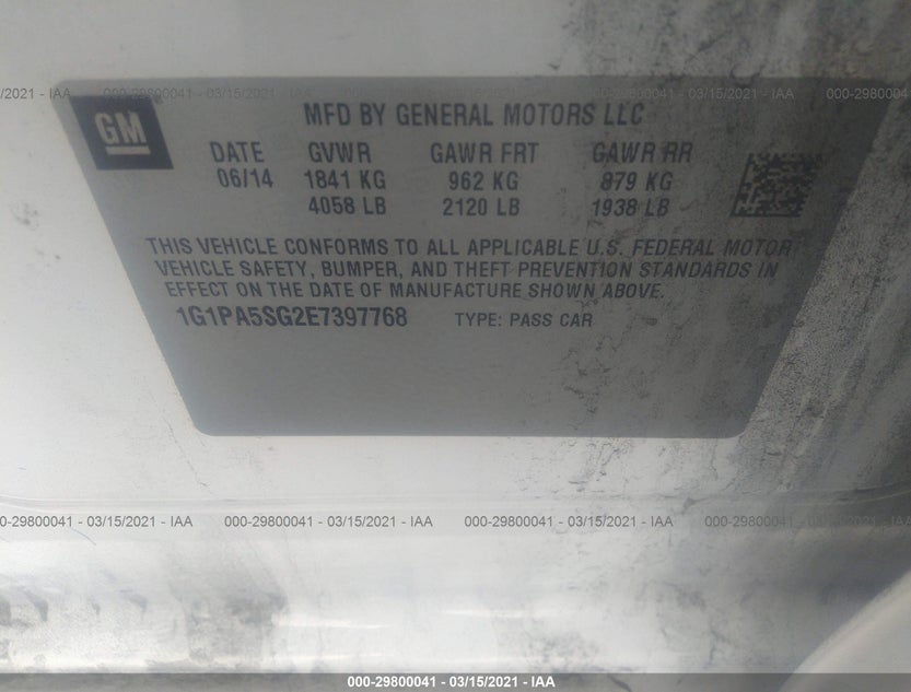 1G1PA5SG2E7397768