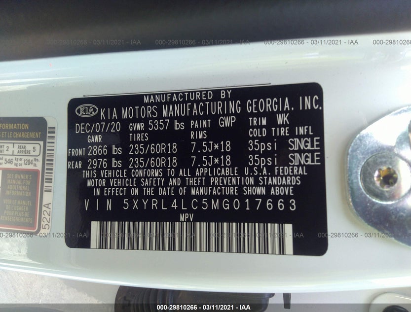 5XYRL4LC5MG017663