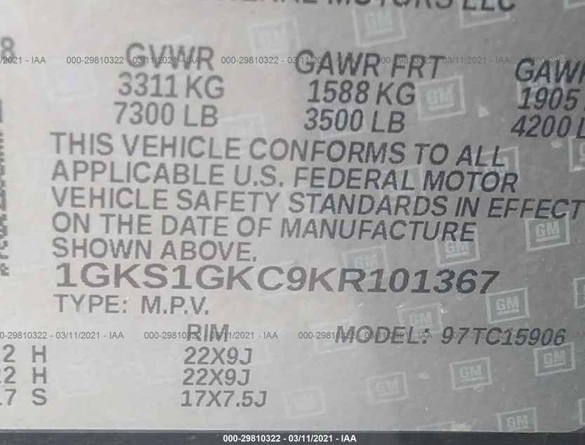 1GKS1GKC9KR101367
