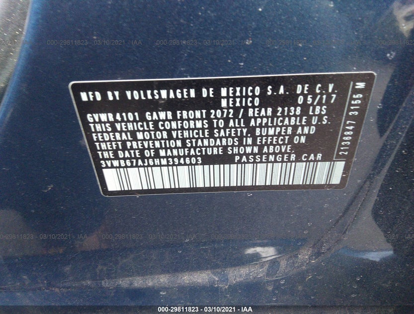3VWB67AJ6HM394603