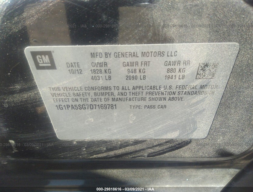 1G1PA5SG7D7169781
