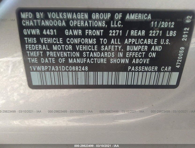 1VWBP7A31DC068248