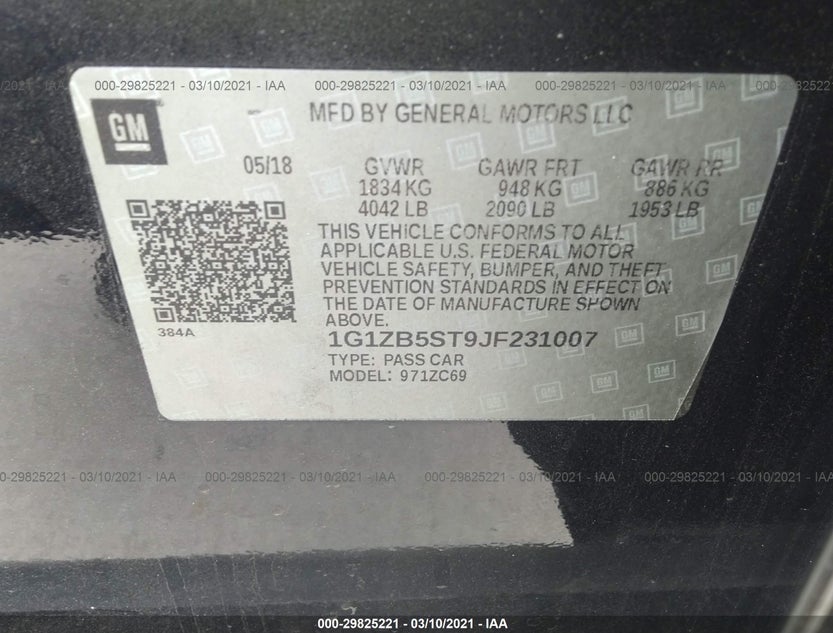 1G1ZB5ST9JF231007