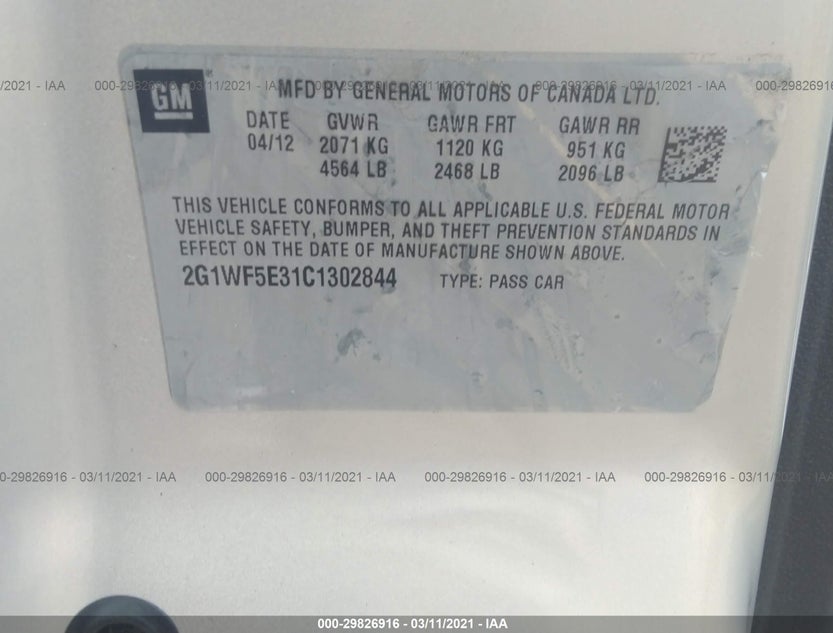 2G1WF5E31C1302844