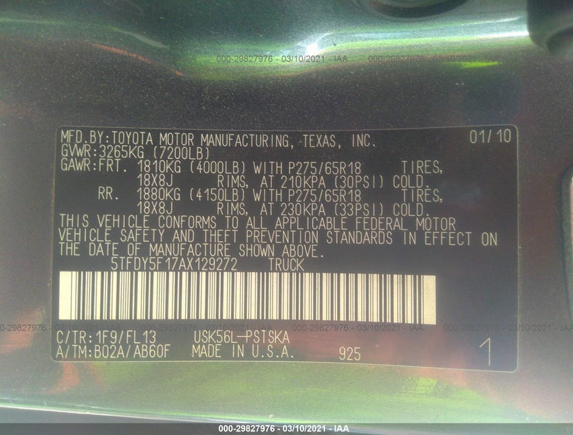 5TFDY5F17AX129272