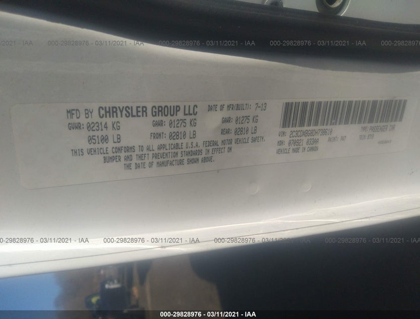 2C3CDXBG8DH738610