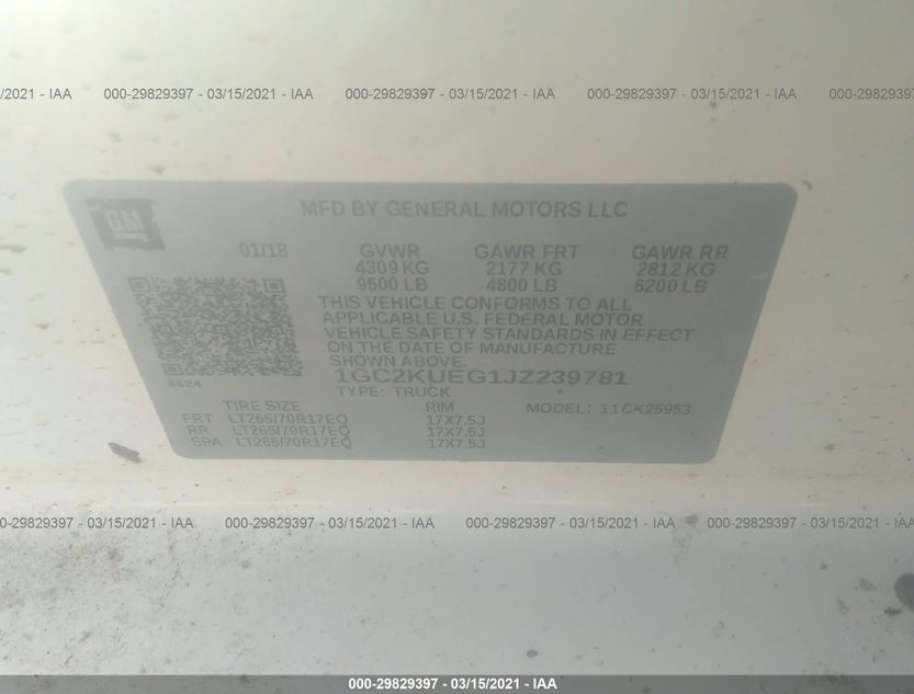 1GC2KUEG1JZ239781