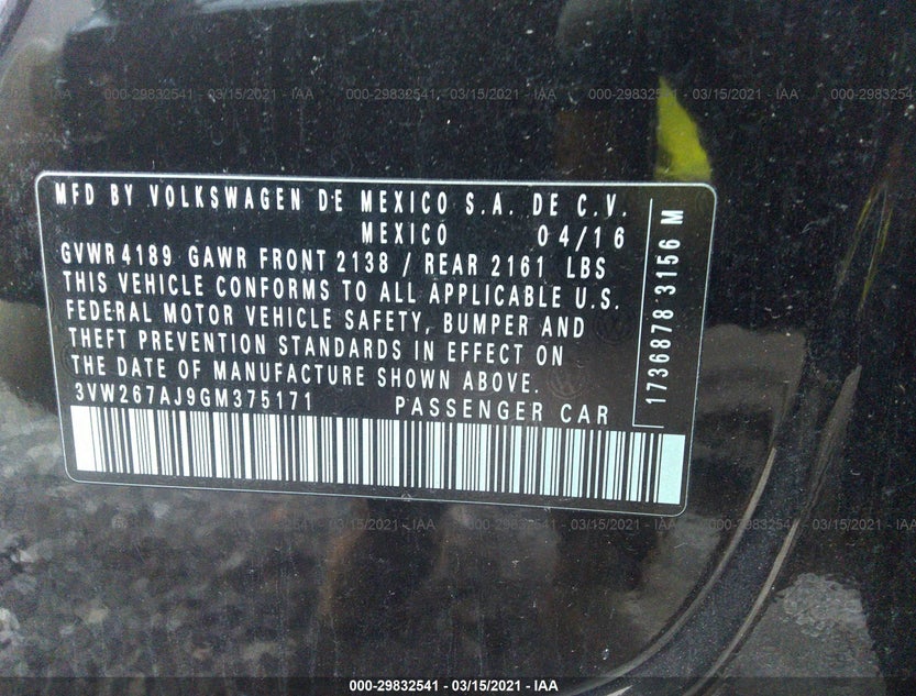 3VW267AJ9GM375171