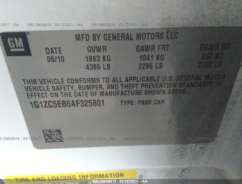 1G1ZC5EB6AF325801