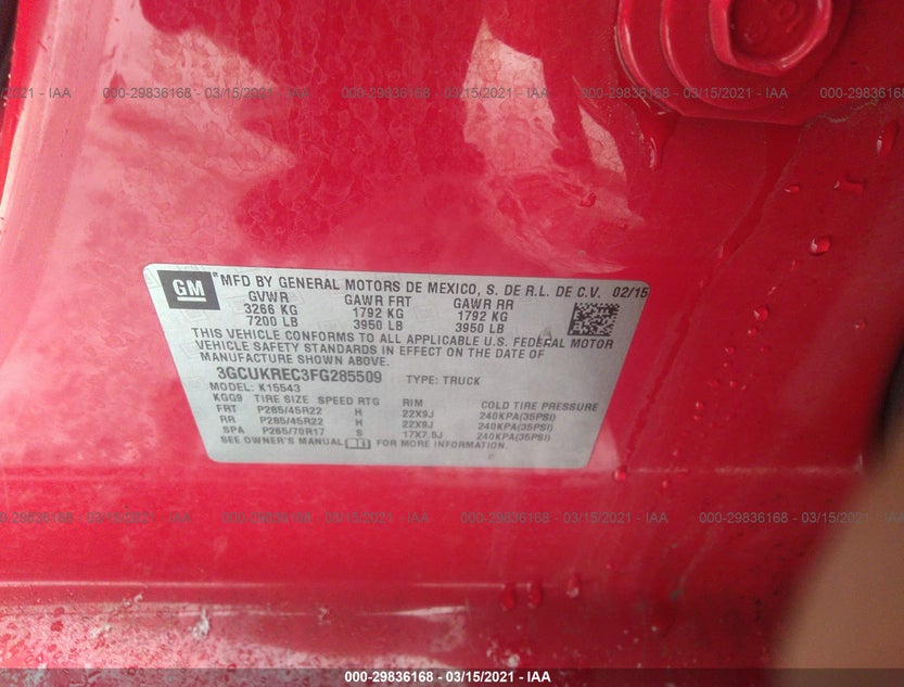3GCUKREC3FG285509