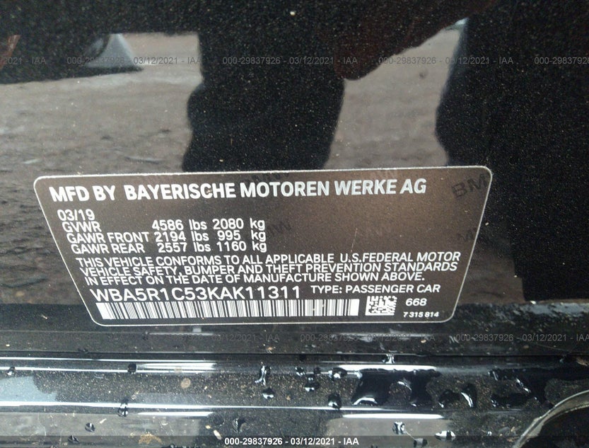 WBA5R1C53KAK11311