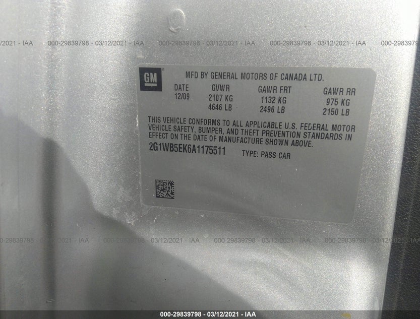2G1WB5EK6A1175511