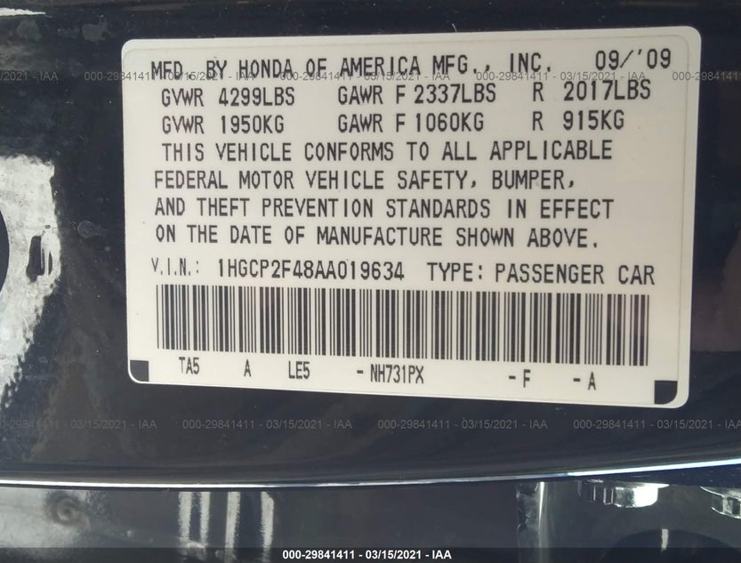 1HGCP2F48AA019634