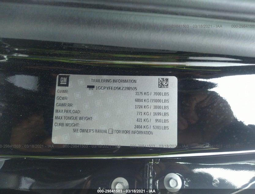 1GCPYFED5KZ398505