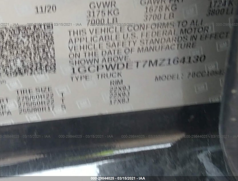 1GCPWDET7MZ164130