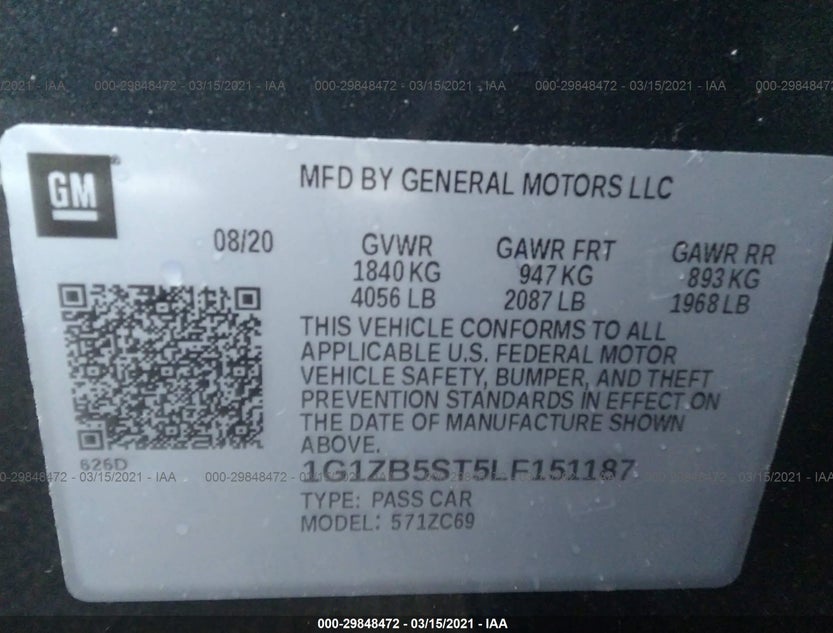 1G1ZB5ST5LF151187