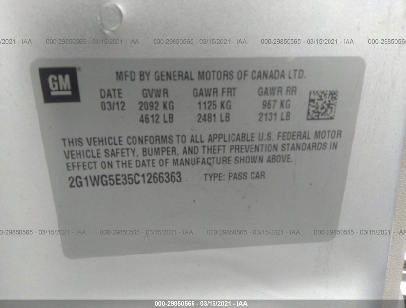 2G1WG5E35C1266363