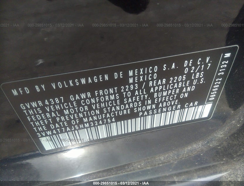 3VW4T7AJ5HM324754