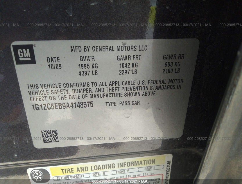 1G1ZC5EB9A4148575