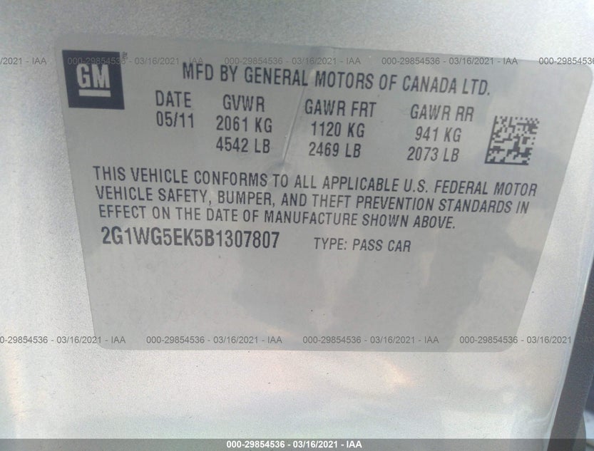 2G1WG5EK5B1307807