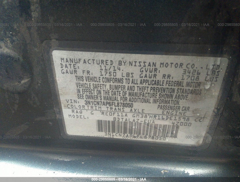 3N1CN7AP6FL878050