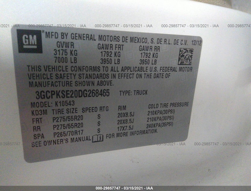 3GCPKSE20DG268465