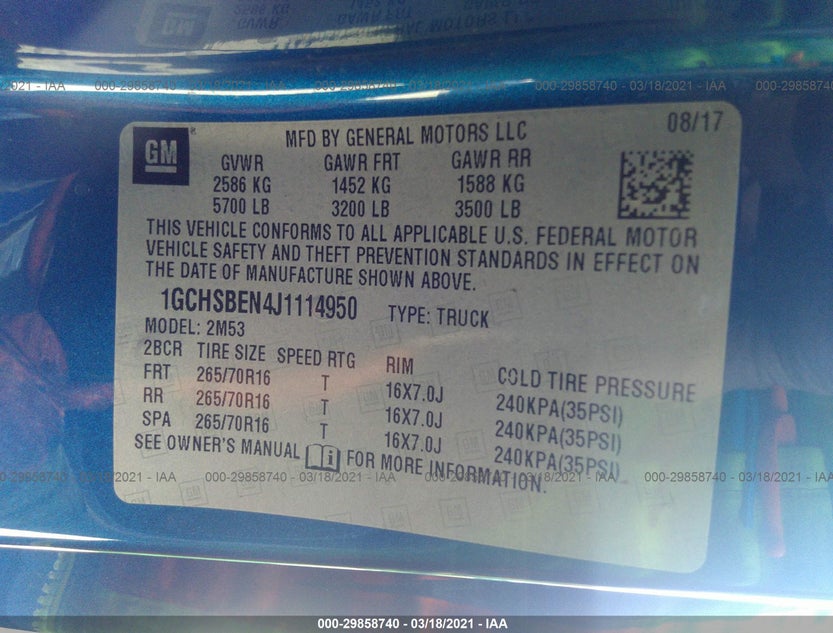 1GCHSBEN4J1114950