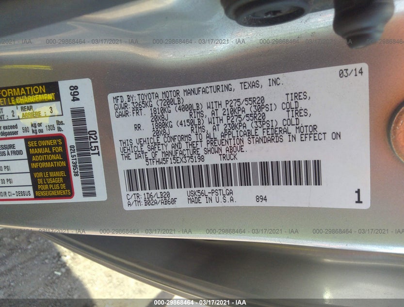 5TFHW5F15EX375198