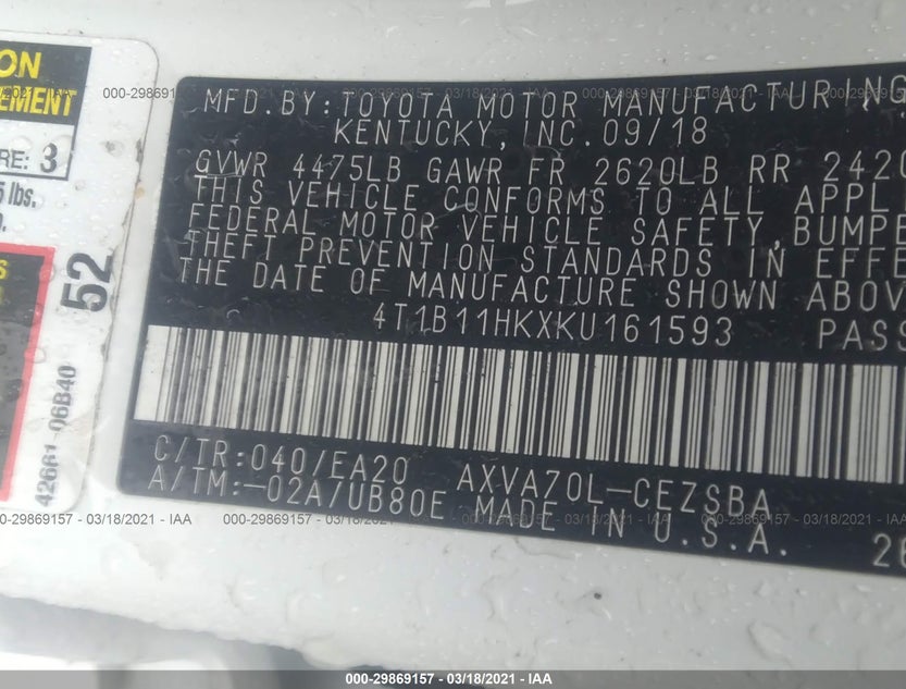 4T1B11HKXKU161593