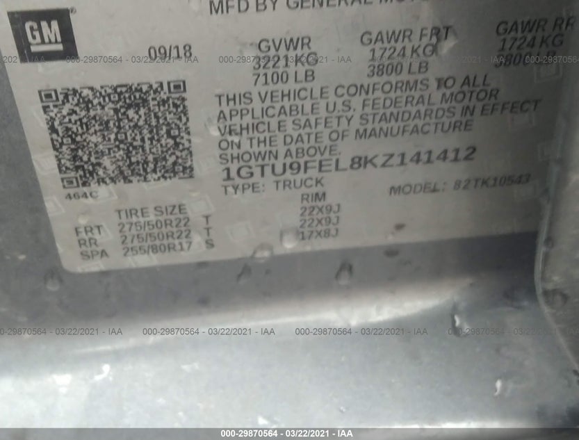 1GTU9FEL8KZ141412