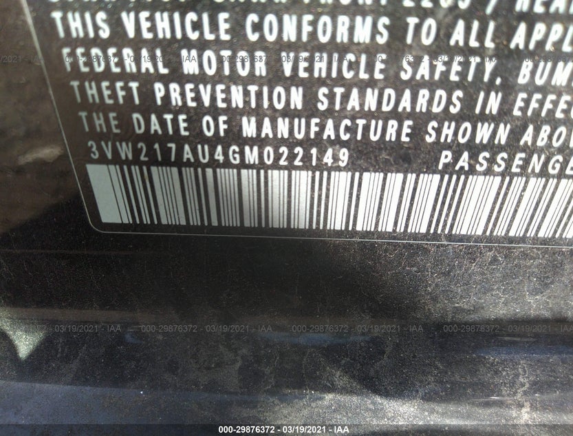 3VW217AU4GM022149
