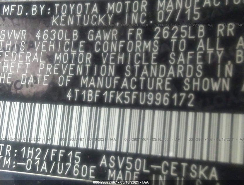 4T1BF1FK5FU996172